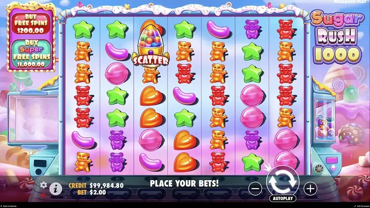 Avis sur l'achat bonus Sugar Rush 1000