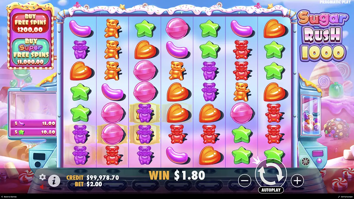 Gérer vos finances dans la machine à sous Sugar Rush 1000