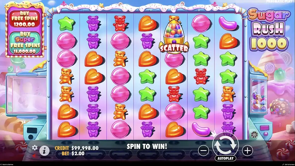 Casino pour jouer à la machine à sous Sugar Rush 1000