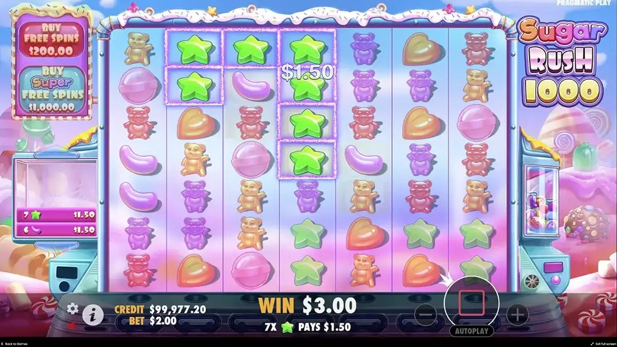 Avantages de jouer à la démo de Sugar Rush 1000